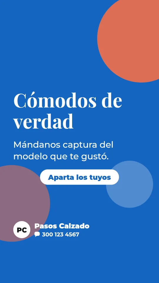 Ejemplo de historia para calzado: Cómodos de verdad