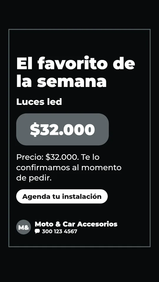 Ejemplo de historia para accesorios para carro y moto: El favorito de la semana
