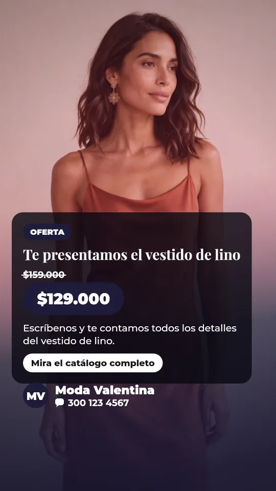Ejemplo de historia para ropa y moda: Te presentamos el vestido de lino