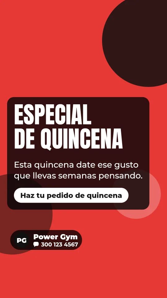 Ejemplo de historia para gimnasio: Especial de quincena