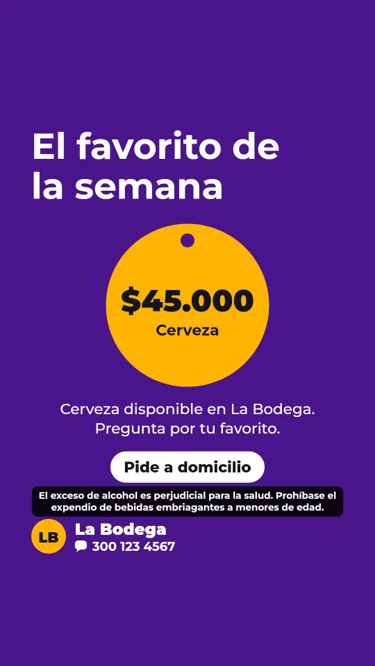 Ejemplo de historia para licorera: El favorito de la semana