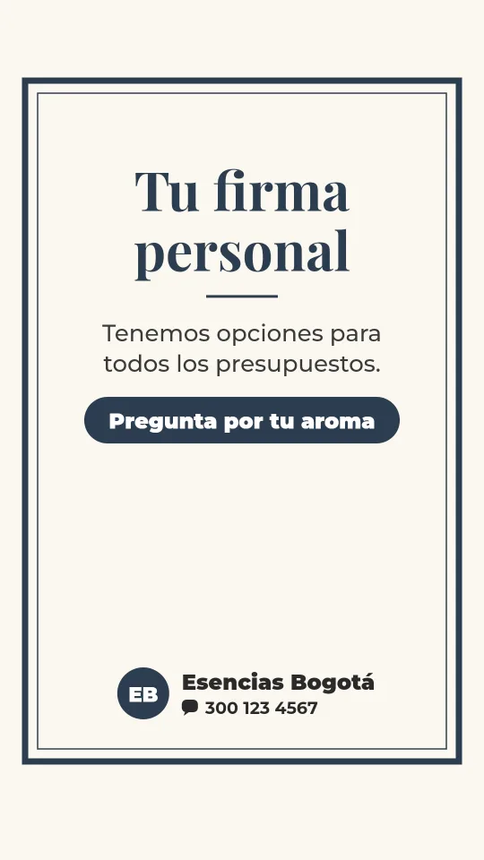 Ejemplo de historia para perfumes: Tu firma personal