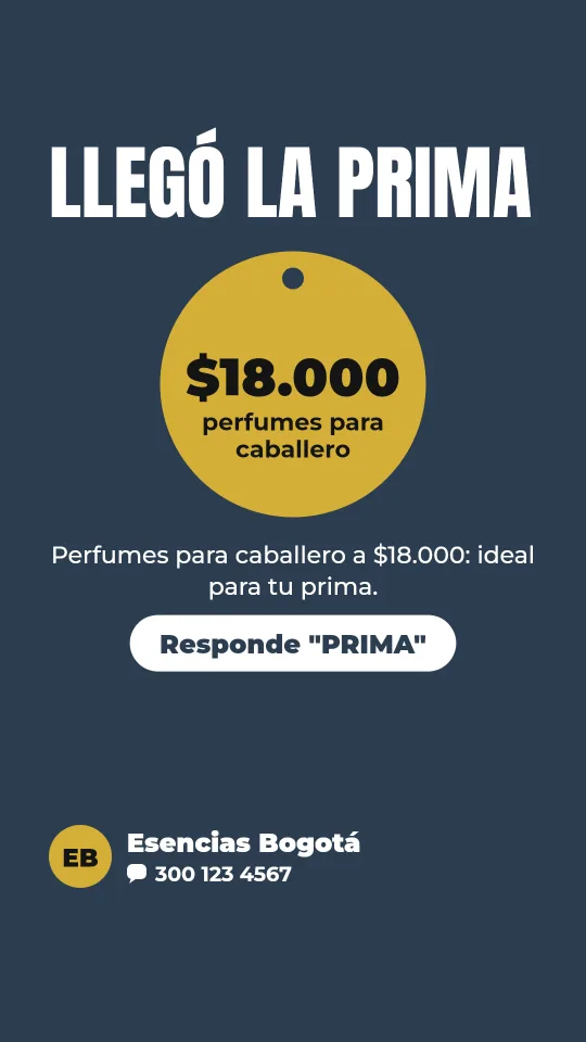 Ejemplo de historia para perfumes: Llegó la prima