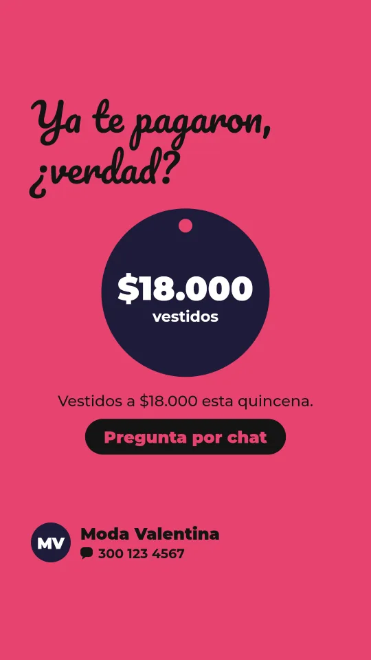 Ejemplo de historia para ropa y moda: Ya te pagaron, ¿verdad?