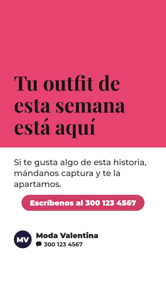 Ejemplo de historia para ropa y moda: Tu outfit de esta semana está aquí