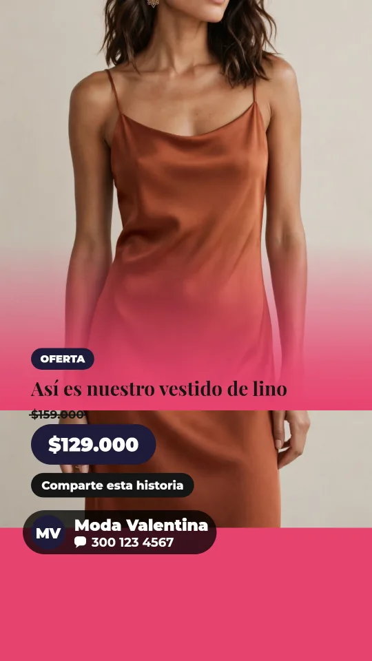 Ejemplo de historia para ropa y moda: Así es nuestro vestido de lino