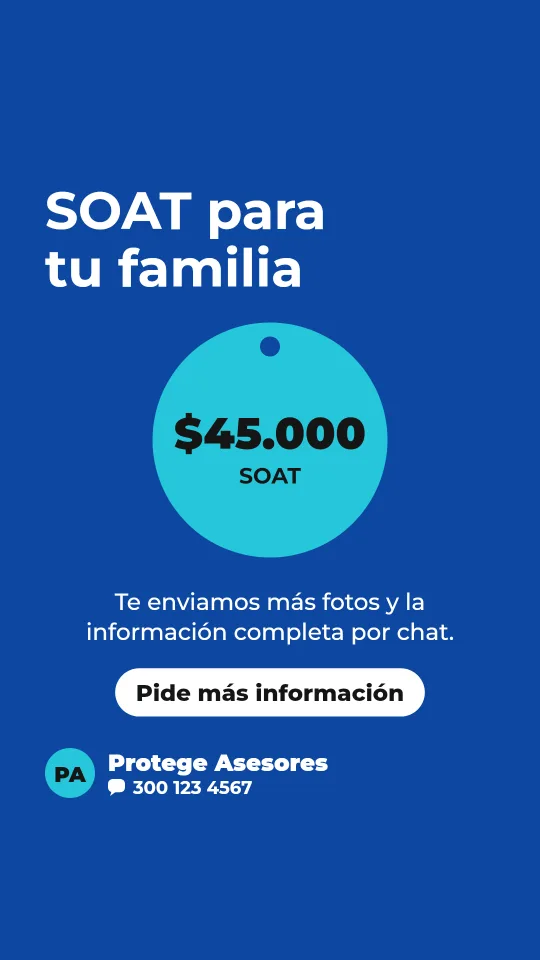 Ejemplo de historia para asesor de seguros: SOAT para tu familia