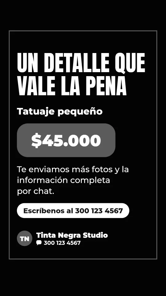 Ejemplo de historia para estudio de tatuajes: Un detalle que vale la pena